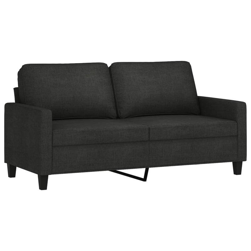 vidaXL kétszemélyes fekete szövetkanapé 140 cm