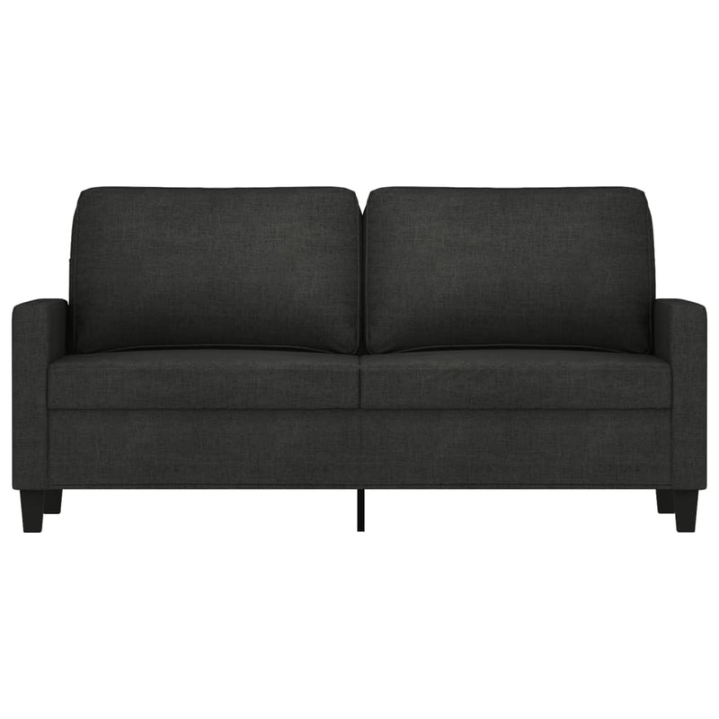 vidaXL kétszemélyes fekete szövetkanapé 140 cm