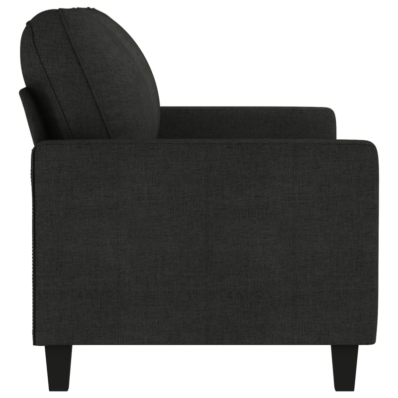 vidaXL kétszemélyes fekete szövetkanapé 140 cm