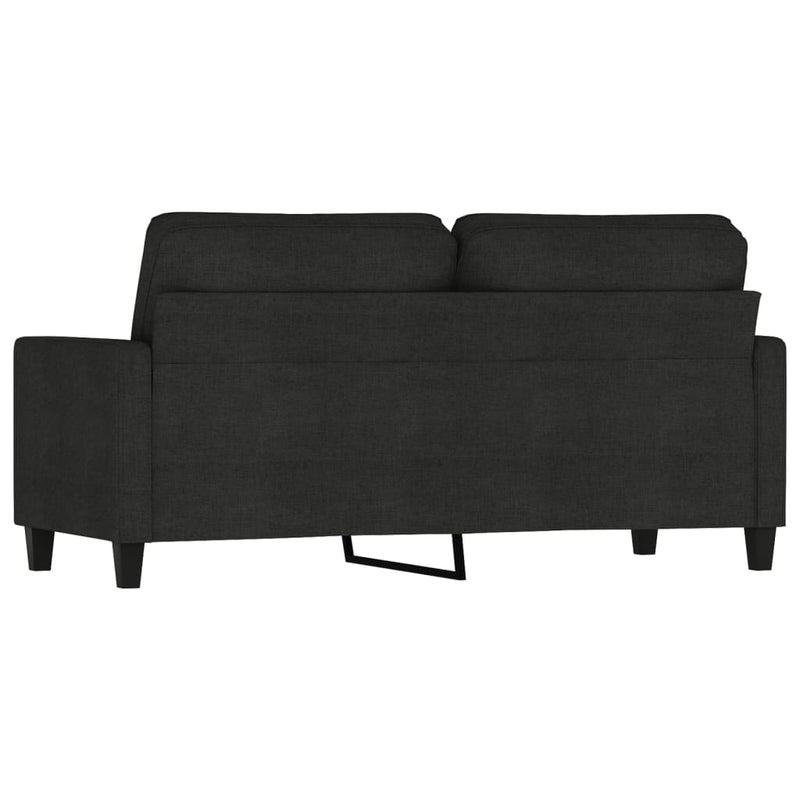 vidaXL kétszemélyes fekete szövetkanapé 140 cm