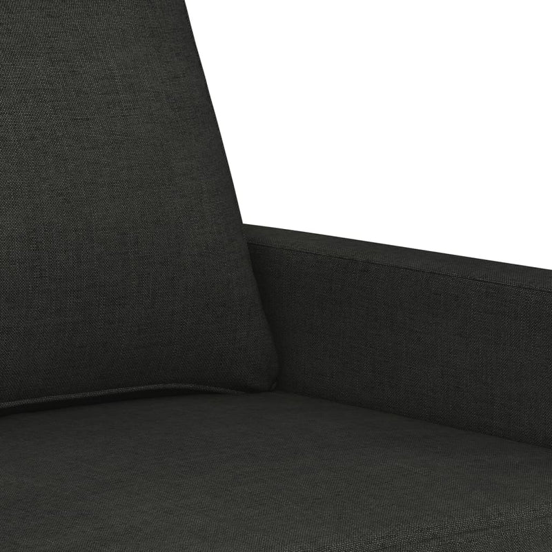 vidaXL kétszemélyes fekete szövetkanapé 140 cm