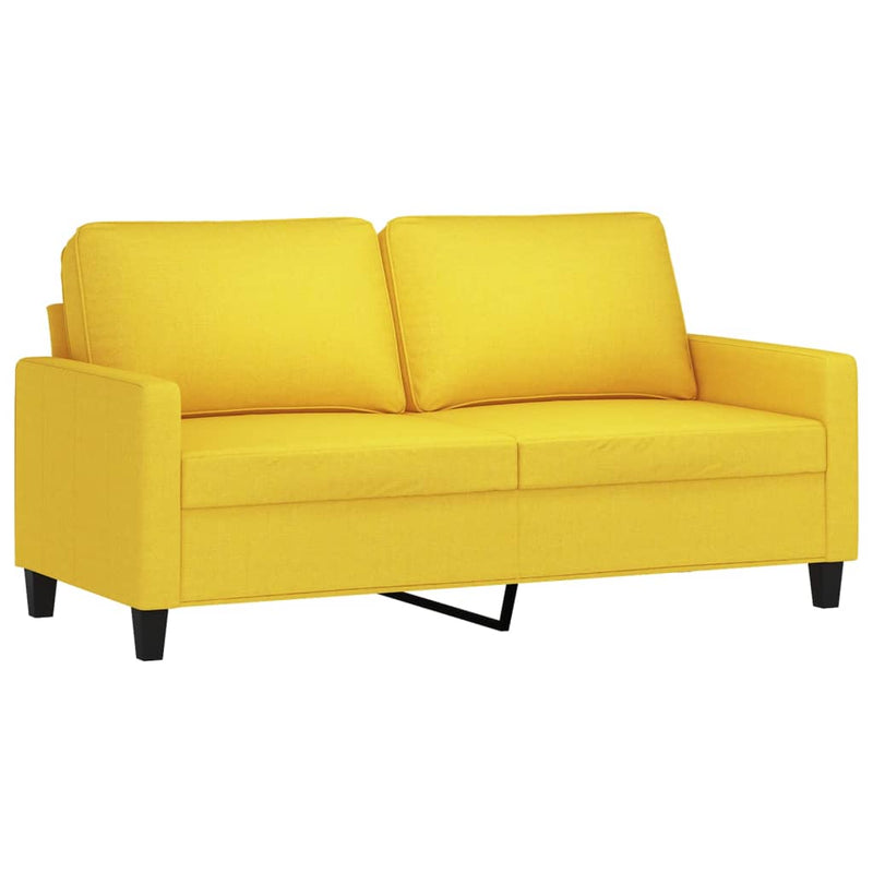 vidaXL 2 személyes világossárga szövet kanapé 140 cm