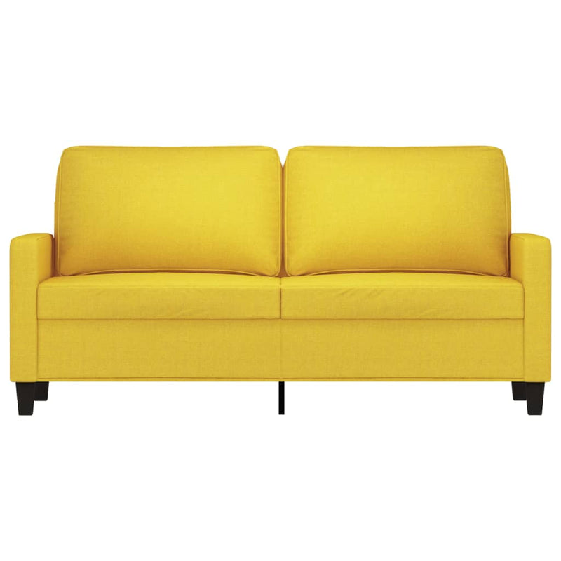 vidaXL 2 személyes világossárga szövet kanapé 140 cm