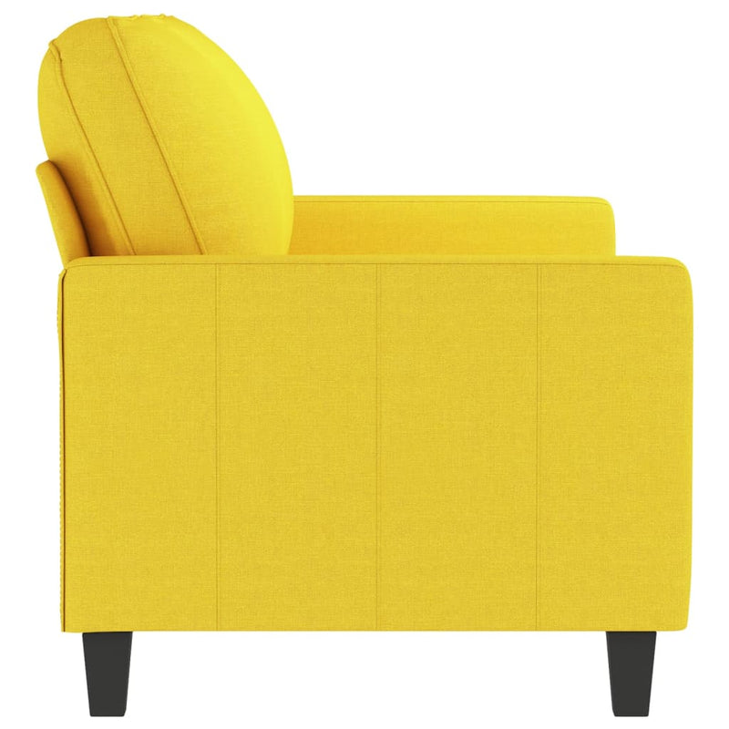 vidaXL 2 személyes világossárga szövet kanapé 140 cm