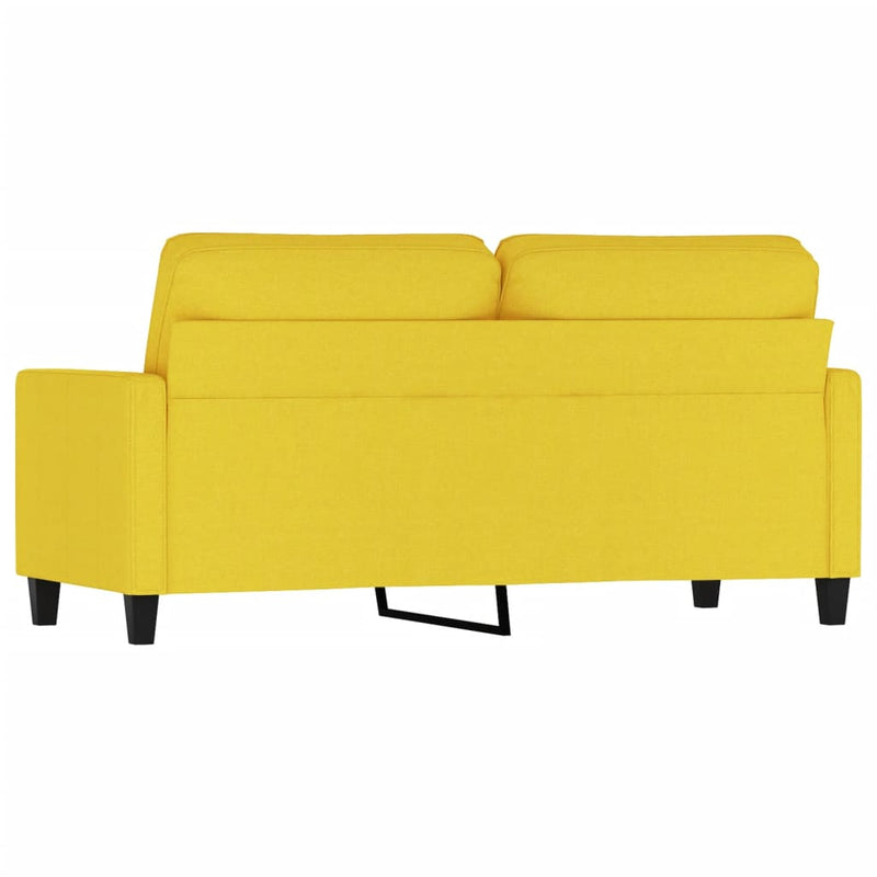 vidaXL 2 személyes világossárga szövet kanapé 140 cm