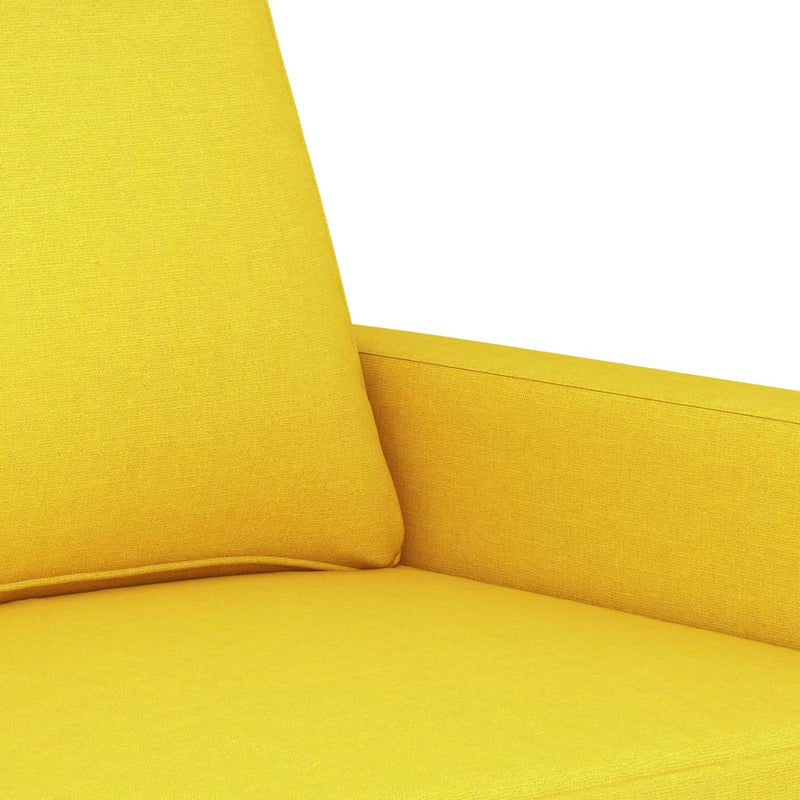 vidaXL 2 személyes világossárga szövet kanapé 140 cm