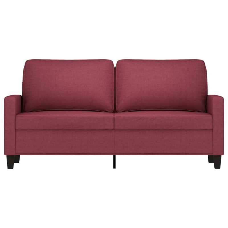 vidaXL kétszemélyes bordó szövet kanapé 140 cm