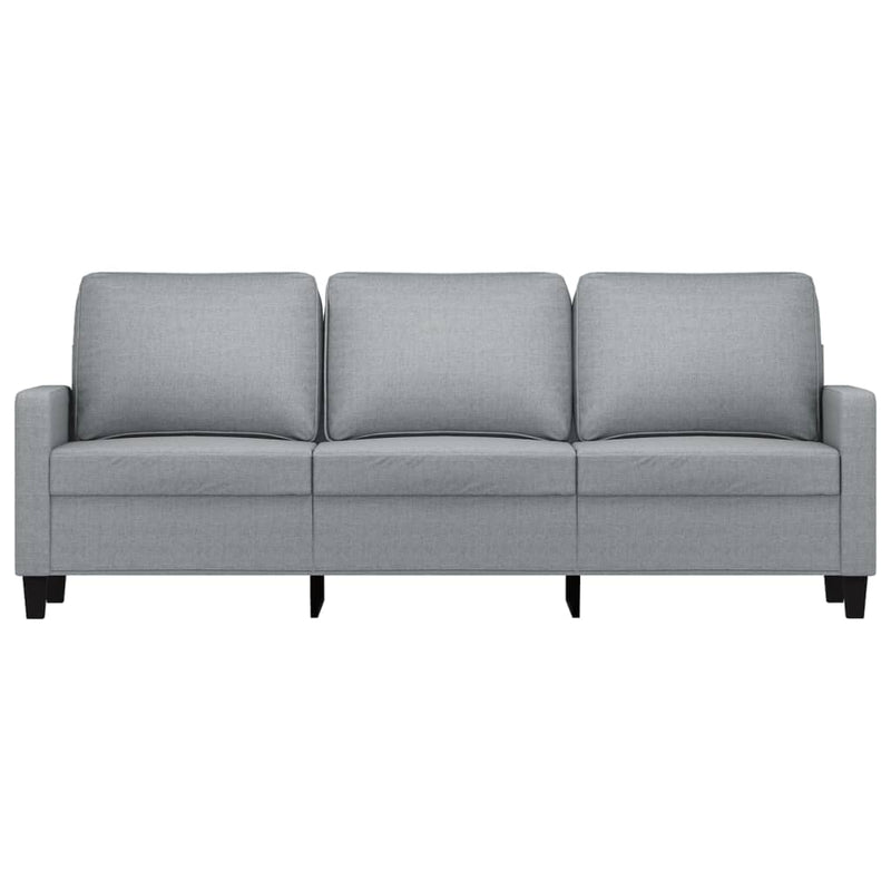 vidaXL 3 személyes világosszürke szövet kanapé 180 cm