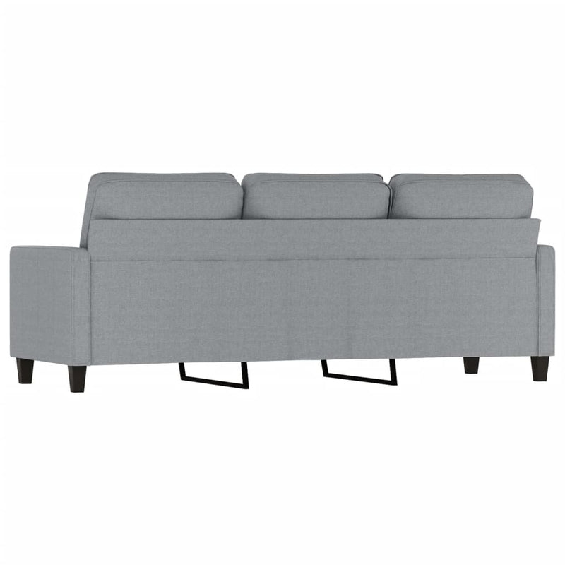 vidaXL 3 személyes világosszürke szövet kanapé 180 cm