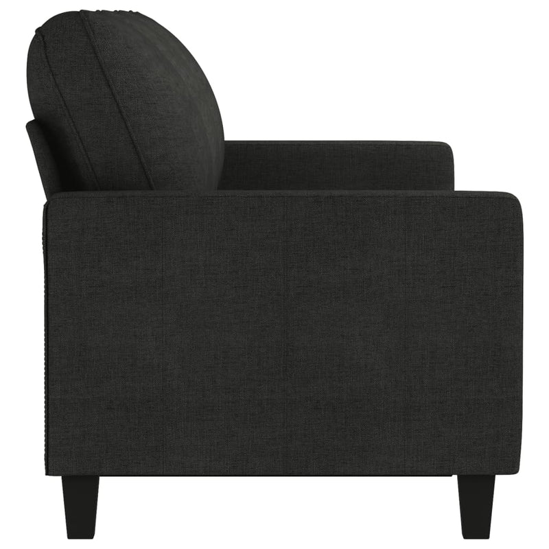 vidaXL 3 személyes fekete szövetkanapé 180 cm