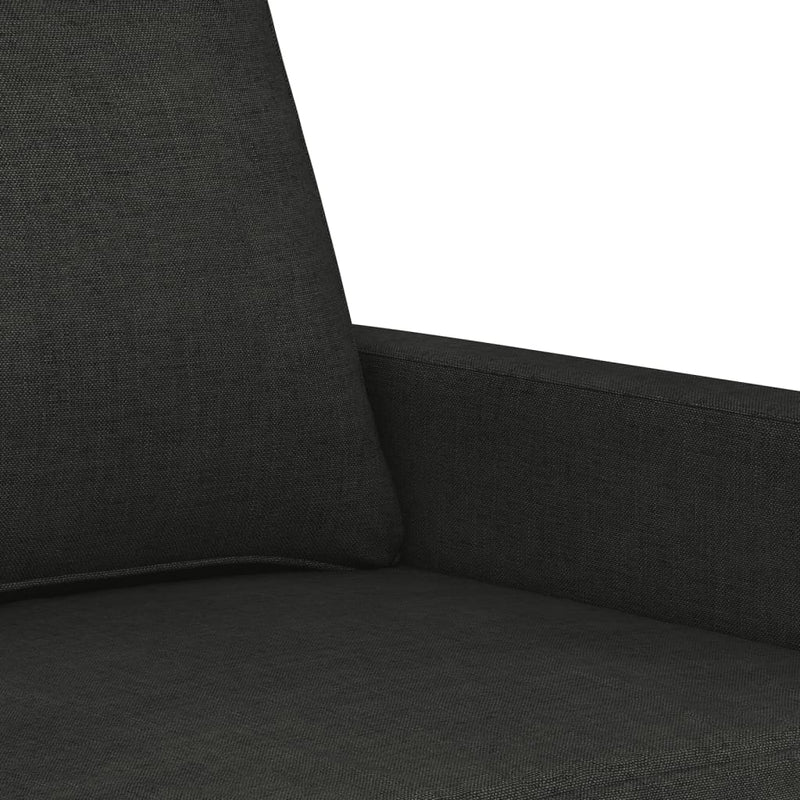 vidaXL 3 személyes fekete szövetkanapé 180 cm