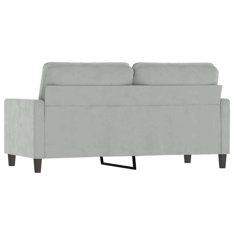 vidaXL kétszemélyes világosszürke bársony kanapé 140 cm