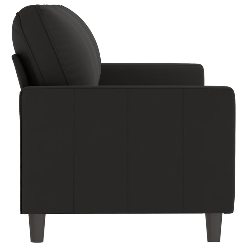 vidaXL 3 személyes fekete bársony kanapé 180 cm