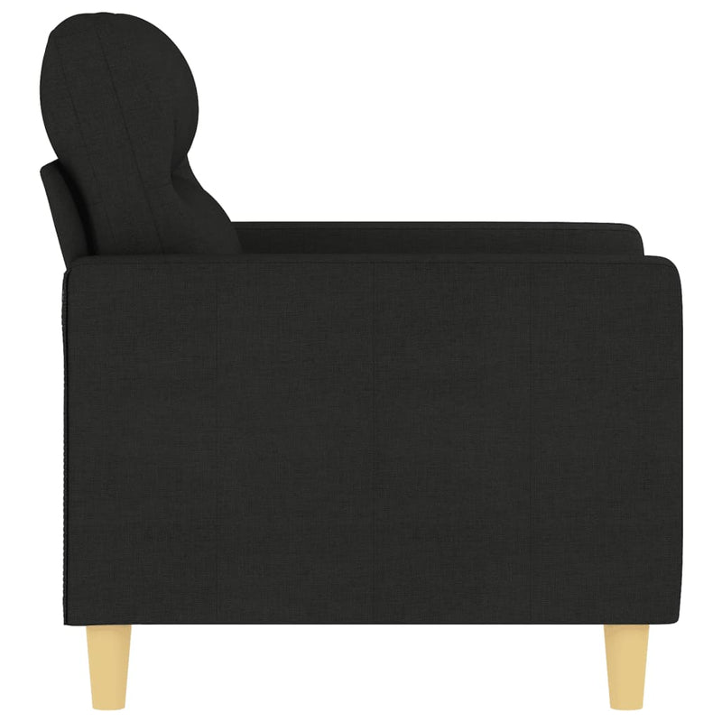 vidaXL fekete szövet kanapéfotel 60 cm
