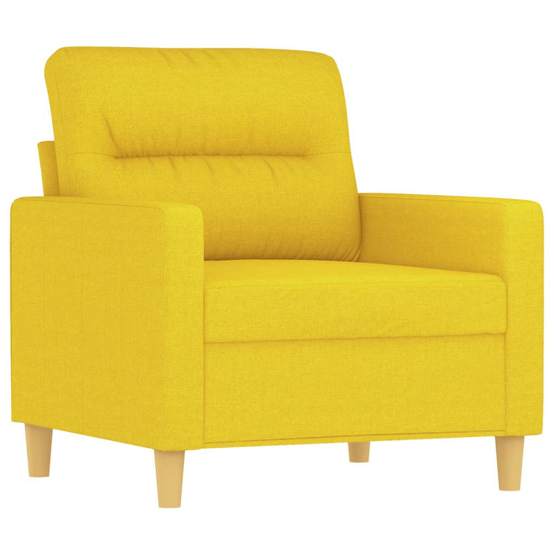 vidaXL világossárga szövet kanapéfotel 60 cm