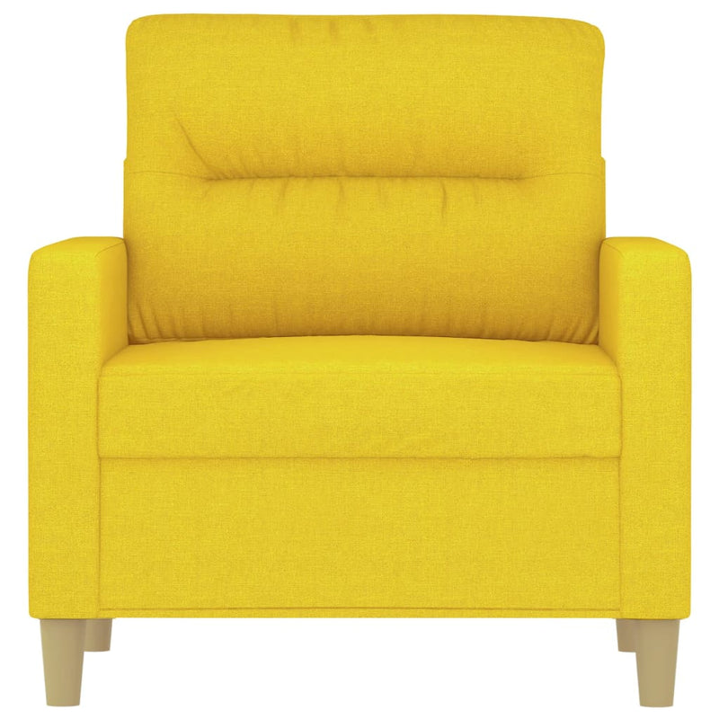 vidaXL világossárga szövet kanapéfotel 60 cm