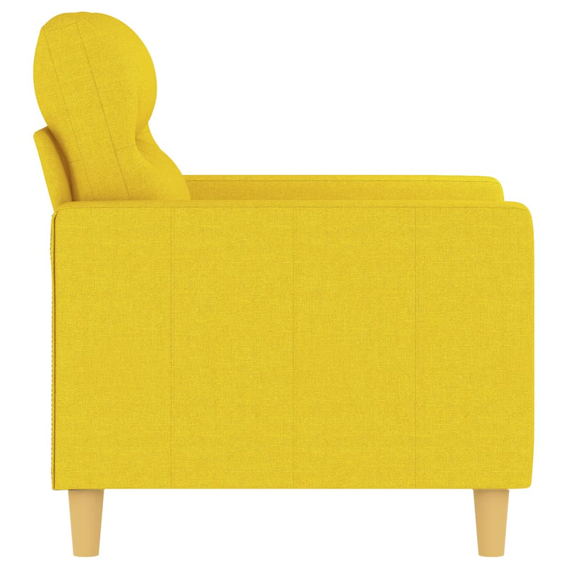 vidaXL világossárga szövet kanapéfotel 60 cm