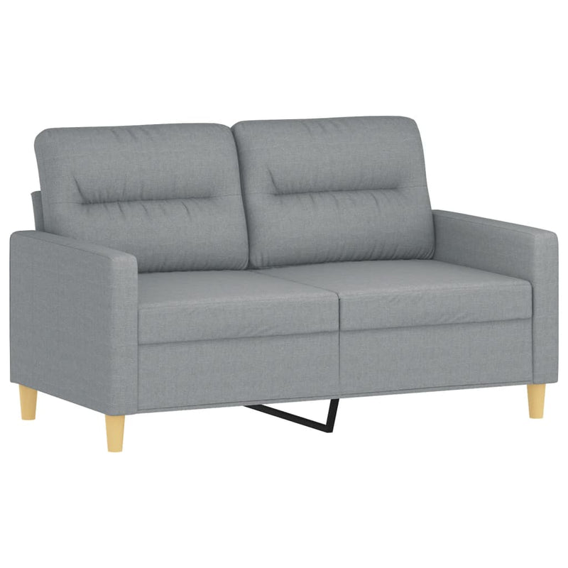 vidaXL kétszemélyes világosszürke szövetkanapé 120 cm