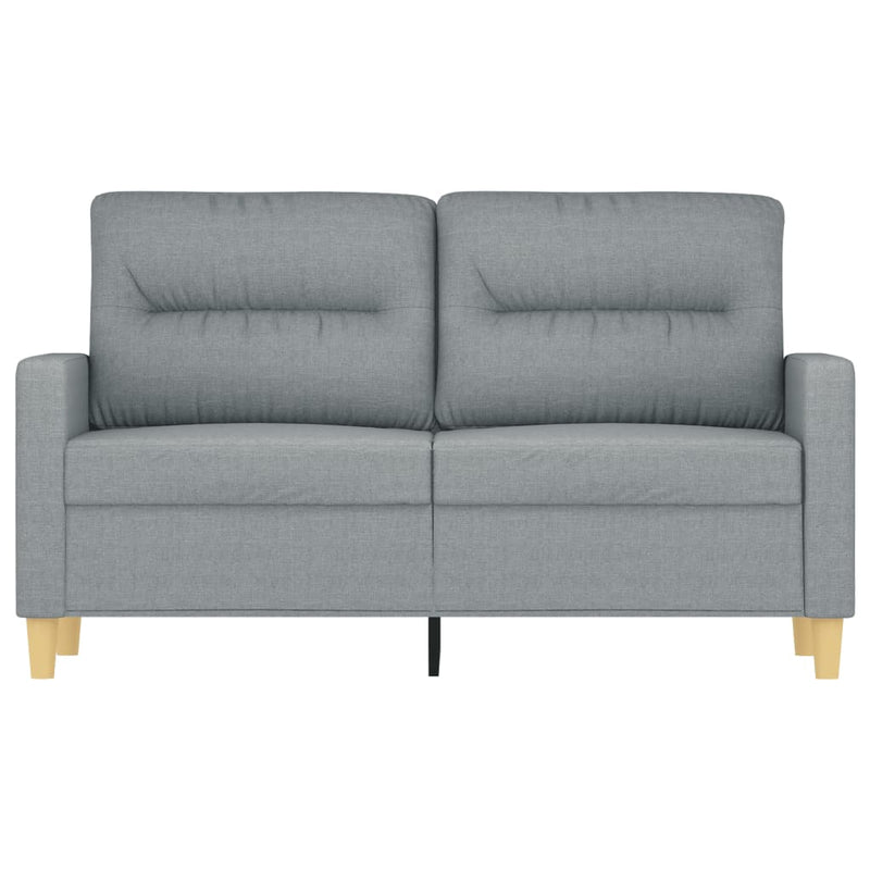 vidaXL kétszemélyes világosszürke szövetkanapé 120 cm