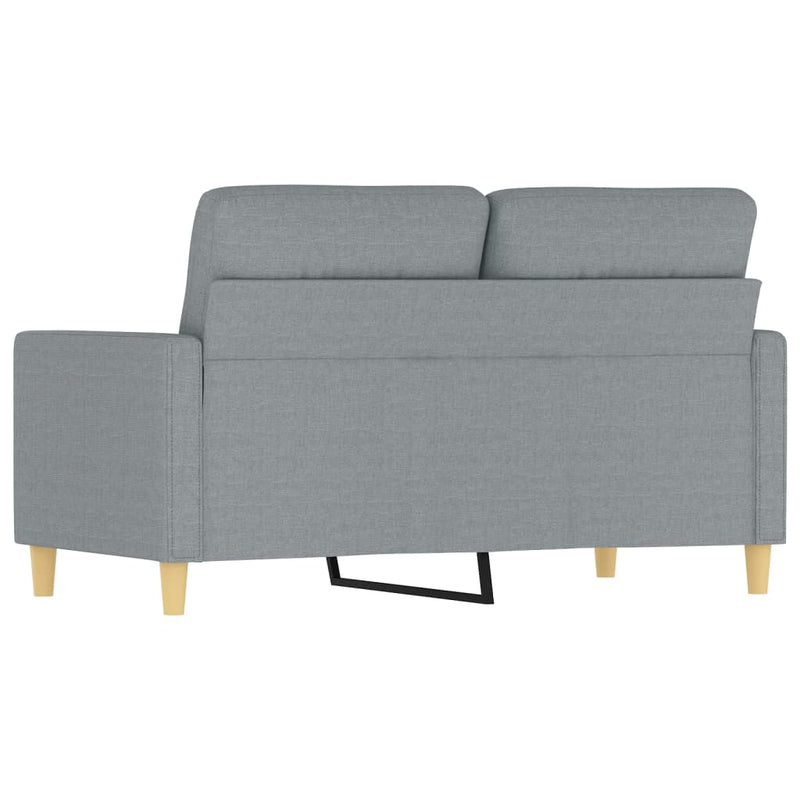 vidaXL kétszemélyes világosszürke szövetkanapé 120 cm