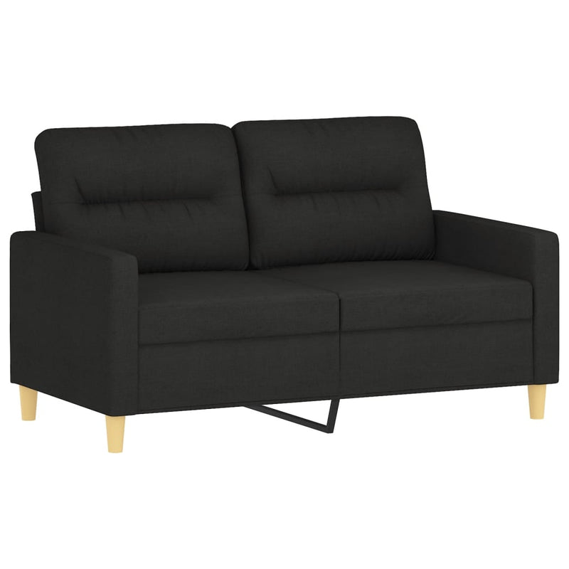 vidaXL kétszemélyes fekete szövetkanapé 120 cm