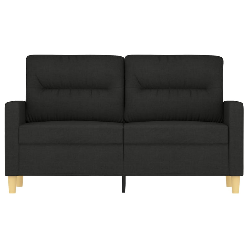 vidaXL kétszemélyes fekete szövetkanapé 120 cm