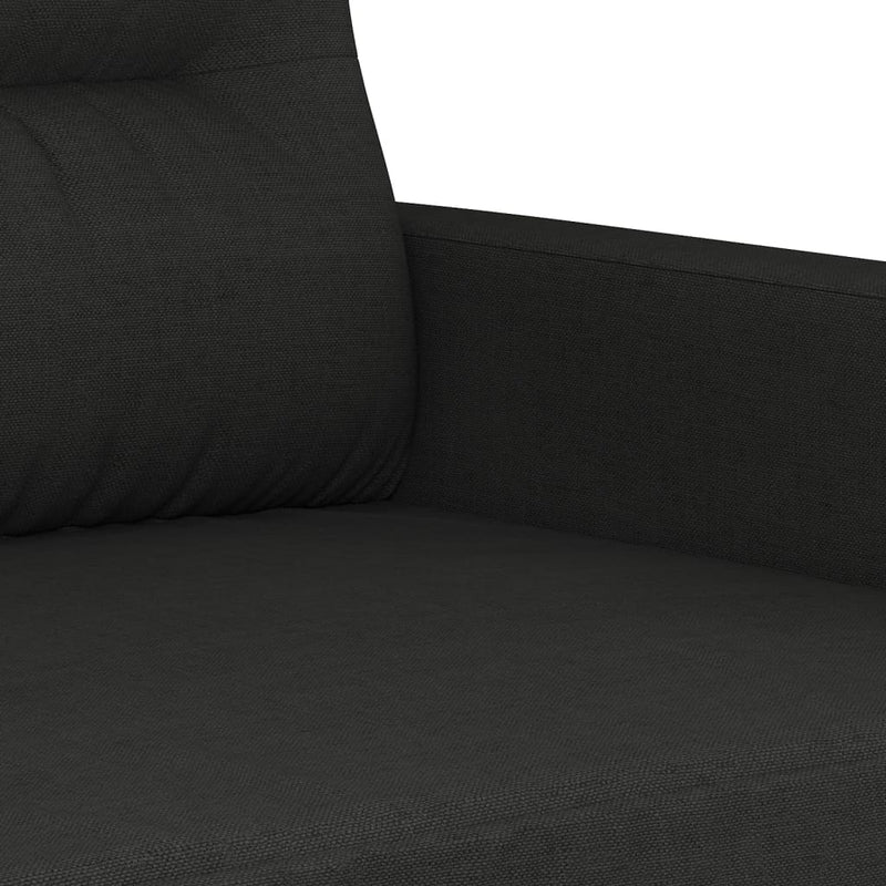 vidaXL kétszemélyes fekete szövetkanapé 120 cm