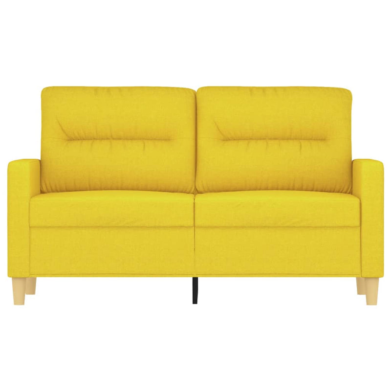 vidaXL 2 személyes világossárga szövet kanapé 120 cm