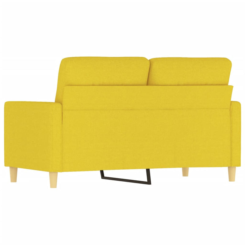 vidaXL 2 személyes világossárga szövet kanapé 120 cm