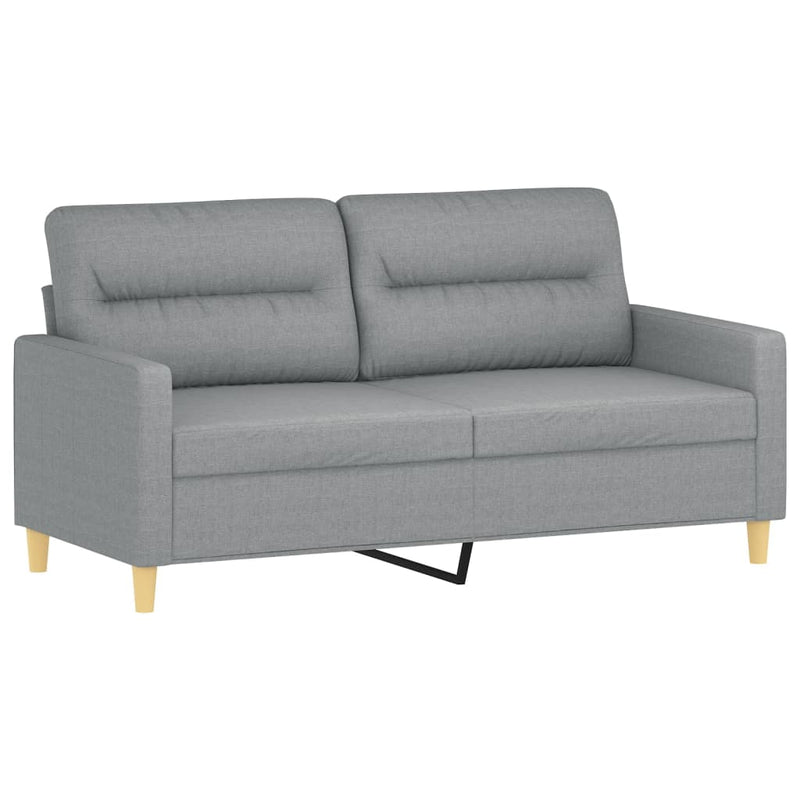 vidaXL kétszemélyes világosszürke szövetkanapé 140 cm