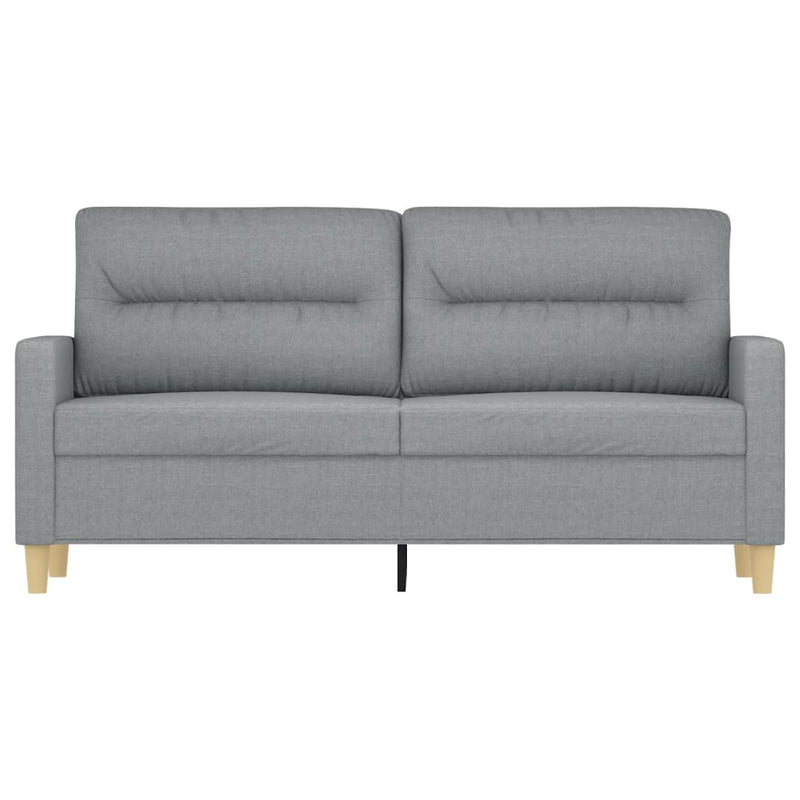 vidaXL kétszemélyes világosszürke szövetkanapé 140 cm