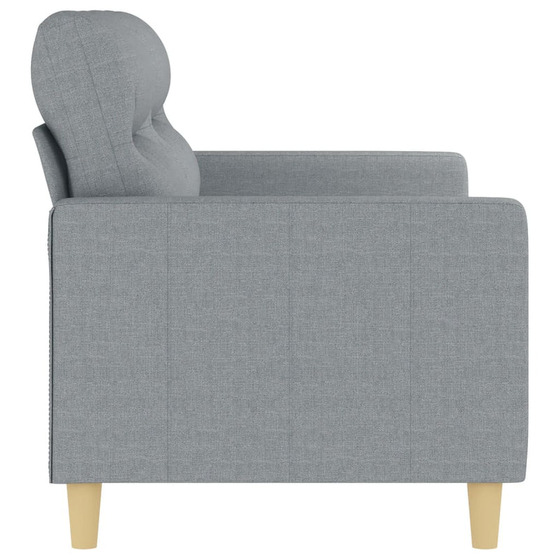 vidaXL kétszemélyes világosszürke szövetkanapé 140 cm