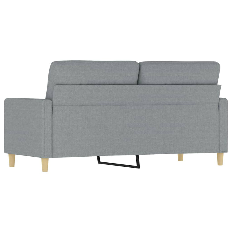 vidaXL kétszemélyes világosszürke szövetkanapé 140 cm