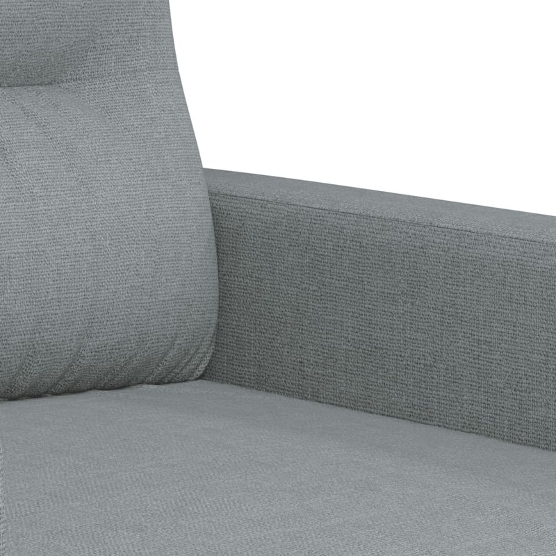 vidaXL kétszemélyes világosszürke szövetkanapé 140 cm