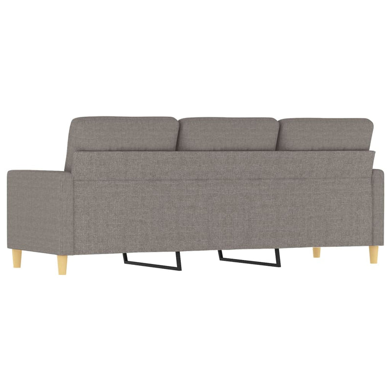vidaXL 3 személyes fekete szövetkanapé 180 cm