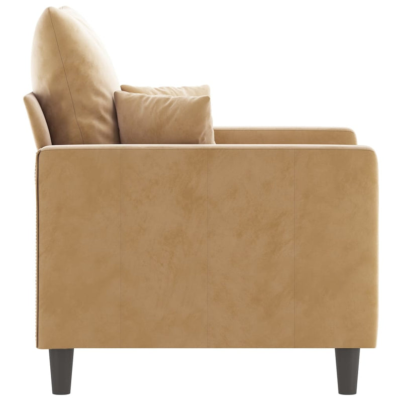 vidaXL barna bársony kanapéfotel 60 cm