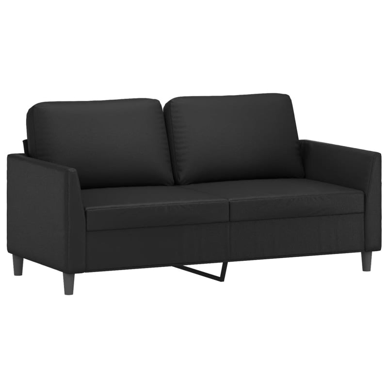 vidaXL 2 személyes fekete műbőr kanapé 140 cm