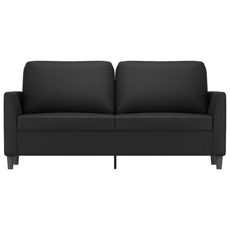 vidaXL 2 személyes fekete műbőr kanapé 140 cm