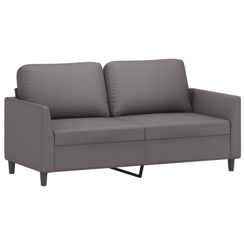 vidaXL 2 személyes szürke műbőr kanapé 140 cm