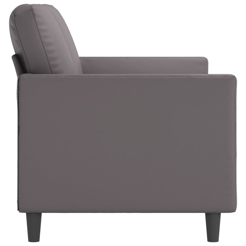 vidaXL 2 személyes szürke műbőr kanapé 140 cm