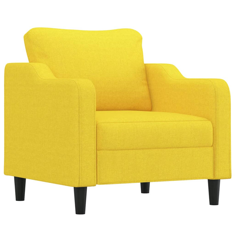 vidaXL világossárga szövet kanapéfotel 60 cm