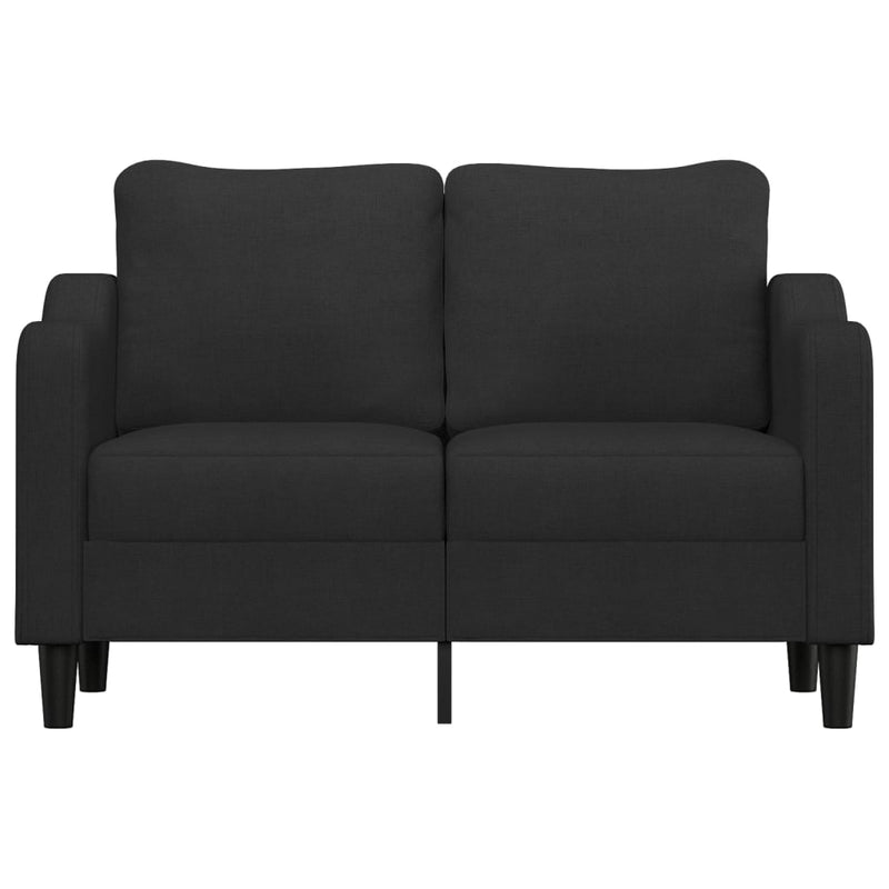 vidaXL kétszemélyes fekete szövetkanapé 120 cm