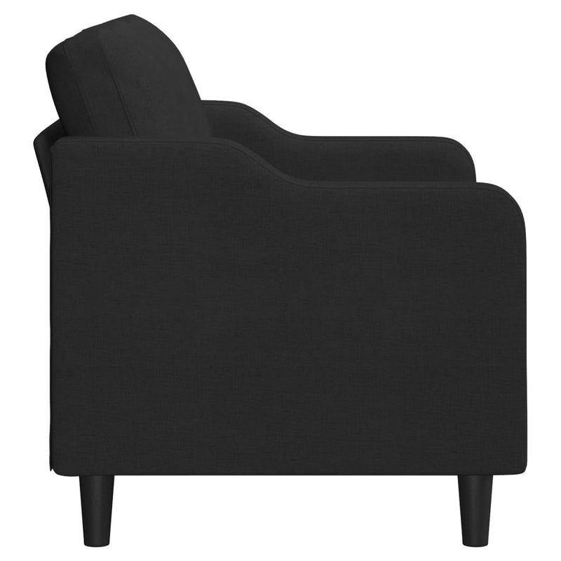 vidaXL kétszemélyes fekete szövetkanapé 120 cm