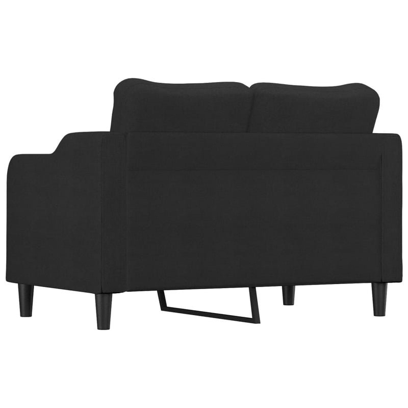 vidaXL kétszemélyes fekete szövetkanapé 120 cm