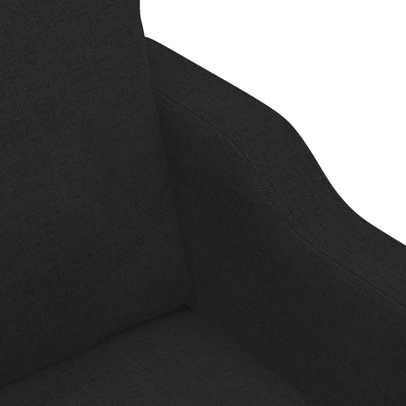 vidaXL kétszemélyes fekete szövetkanapé 120 cm