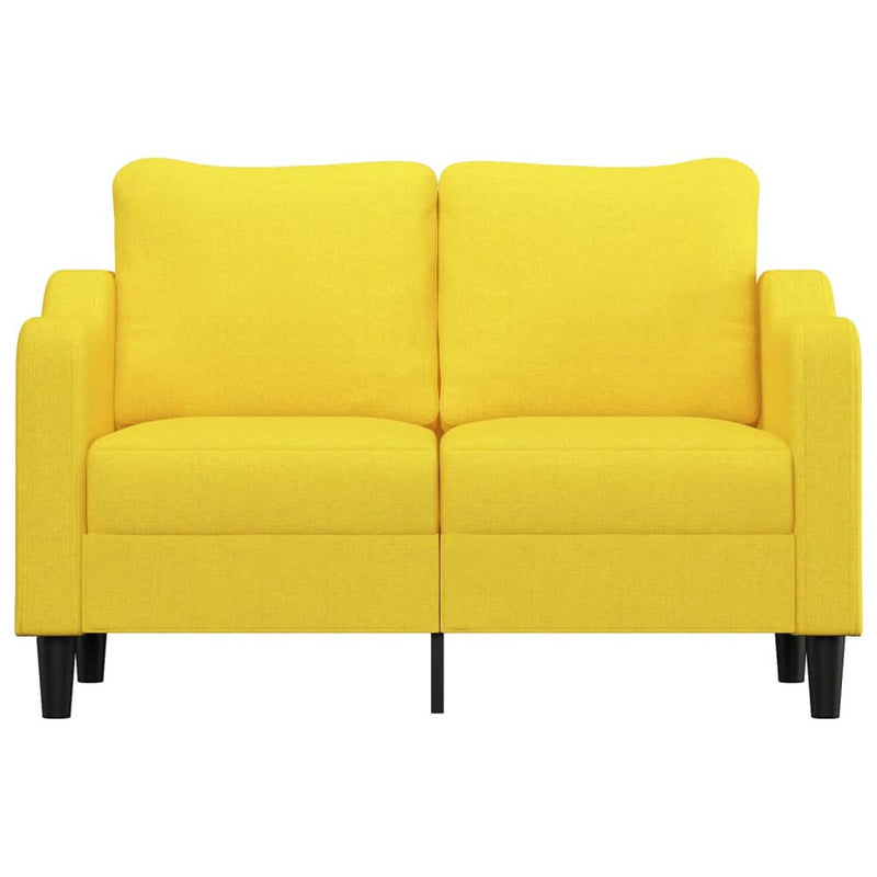 vidaXL 2 személyes világossárga szövet kanapé 120 cm