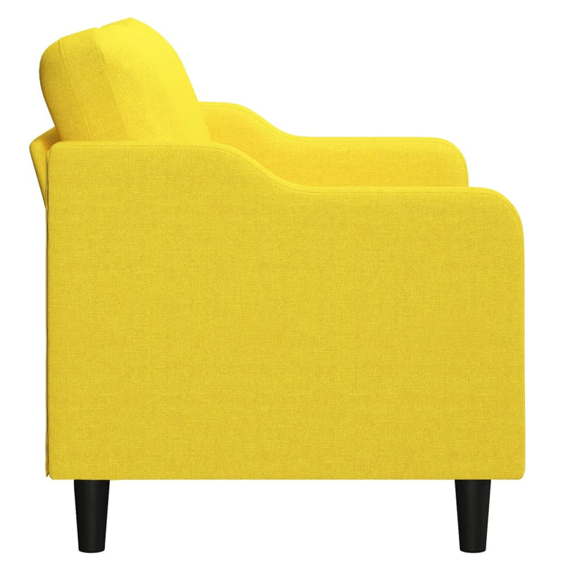 vidaXL 2 személyes világossárga szövet kanapé 120 cm