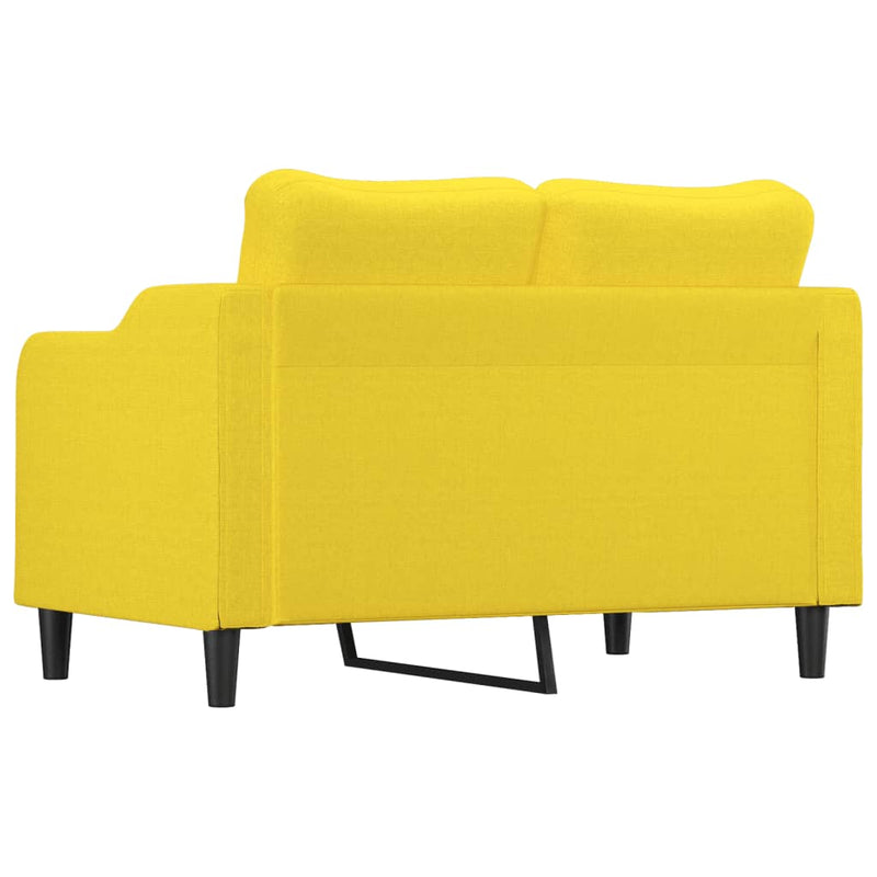 vidaXL 2 személyes világossárga szövet kanapé 120 cm