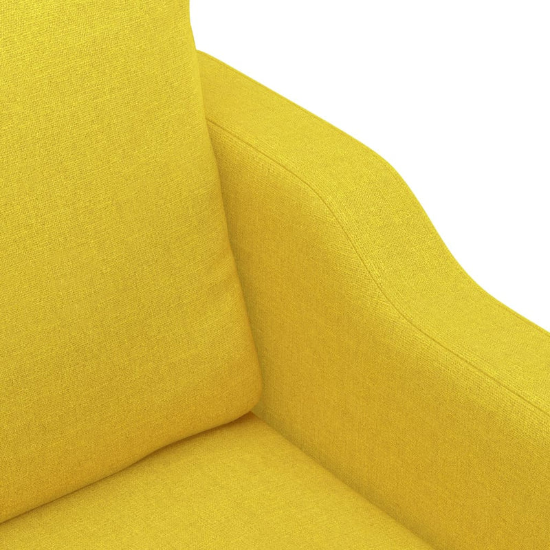 vidaXL 2 személyes világossárga szövet kanapé 120 cm