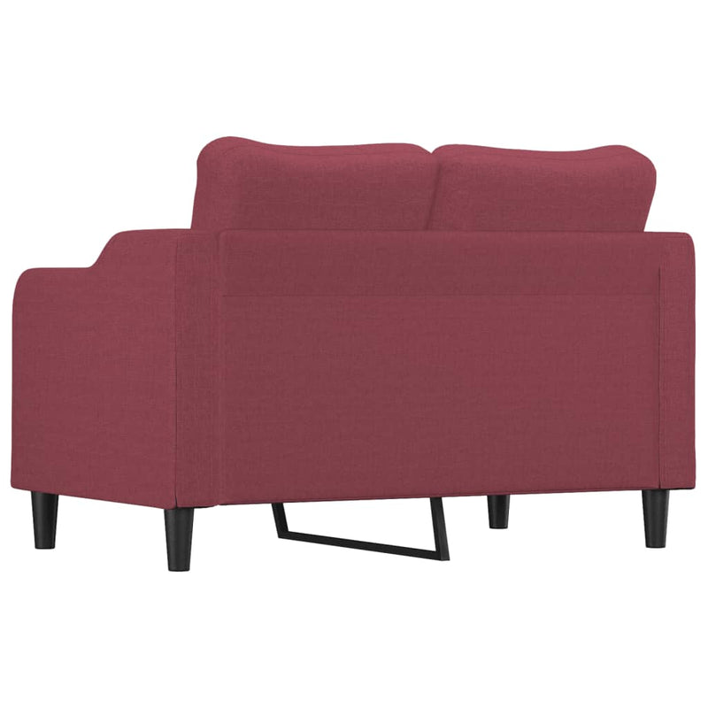 vidaXL kétszemélyes bordó szövet kanapé 120 cm